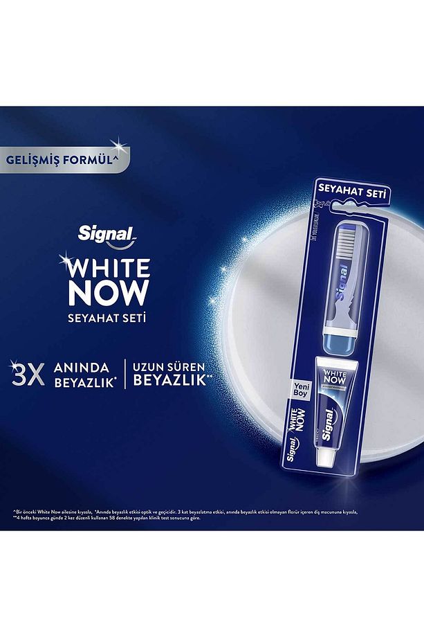 White Now Diş Macunu 14 ml +Diş Fırçası Seyahat Seti - 4