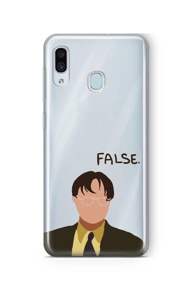 Samsung Galaxy A20 / A30 Compatible the Office Dwight Schrute Design Printed Transparent Case