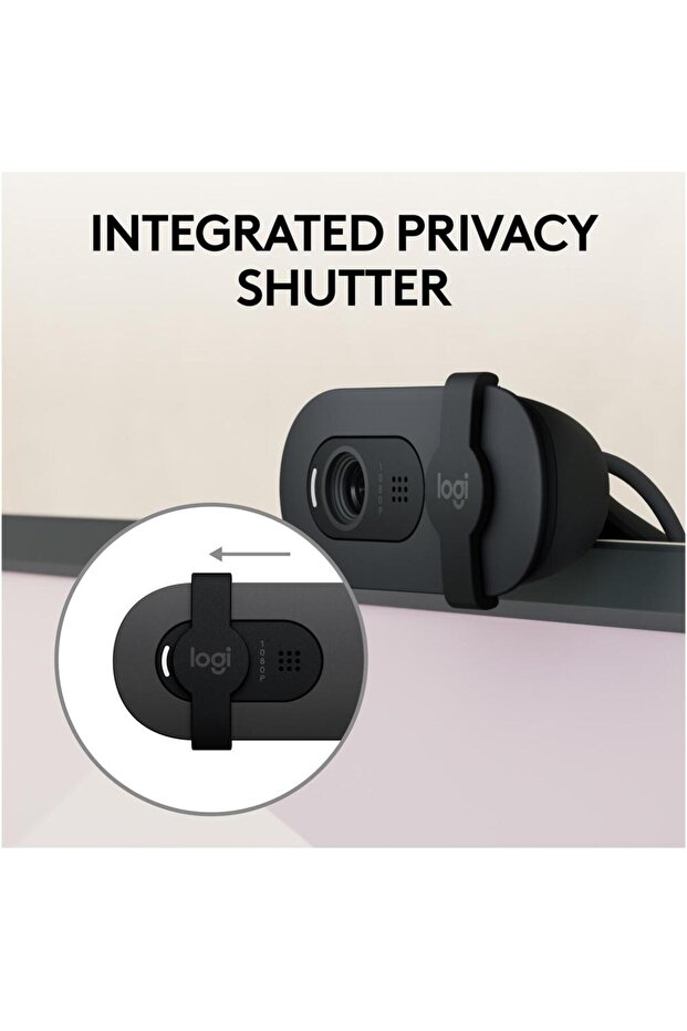 Camera Web Logitech Brio 100, Full HD, Negru - 4