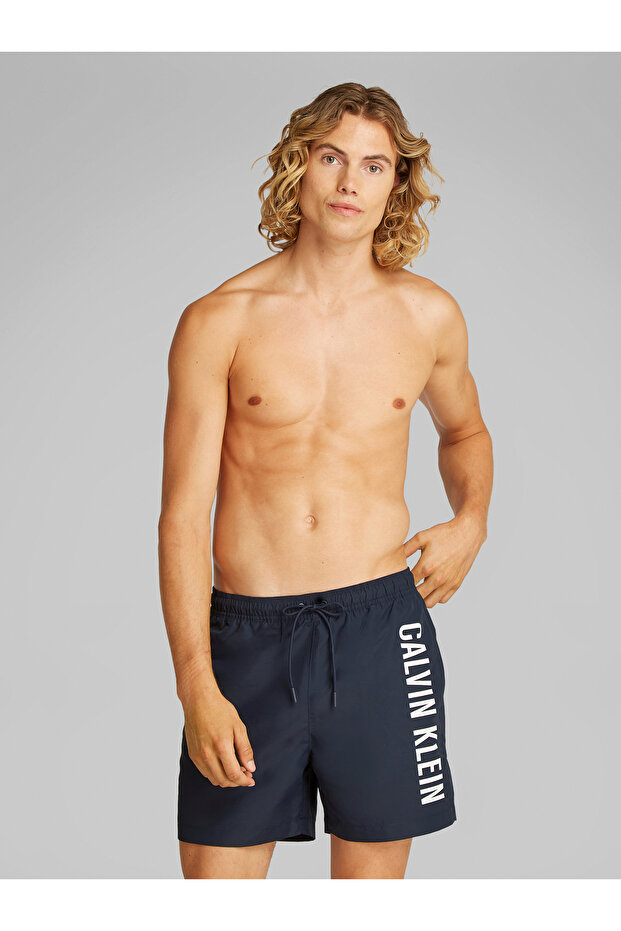 شورت سباحة كالفن كلاين للرجال، أزرق داكن، متوسط، برباط - 2