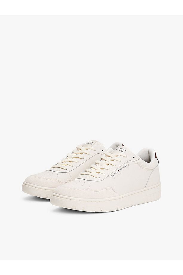 Deri Logolu Erkek Bej Sneaker - 2