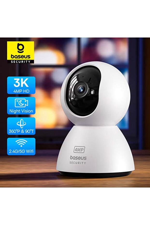 Security P1 Indoor 3K Wi-Fi Camera, AI Detection, 360 Pan, Night Vision