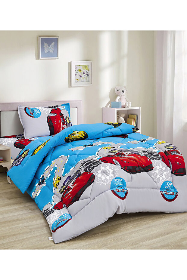 3 Piece Single Crib Bedding Set, Lightweight Comforter, Suitable for All Seasons