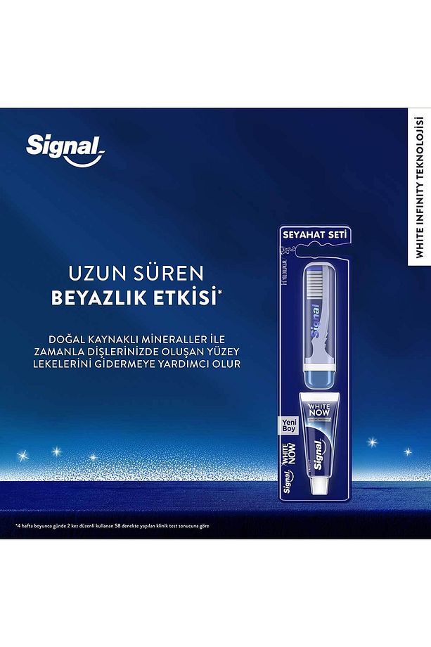 White Now Diş Macunu 14 ml +Diş Fırçası Seyahat Seti - 5