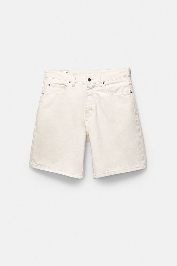 Standard fit denim bermuda şort - 7