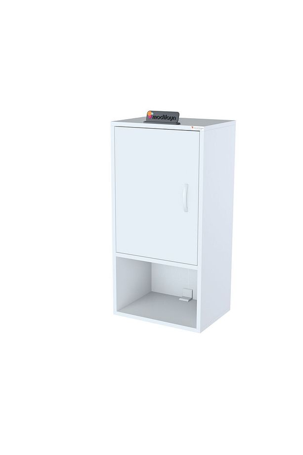 Şile Asma Dolap 50 x 88,4 x 32,5 cm Makine Üstü Dolap Çamaşır Makinesi Üstü Dolabı - 6