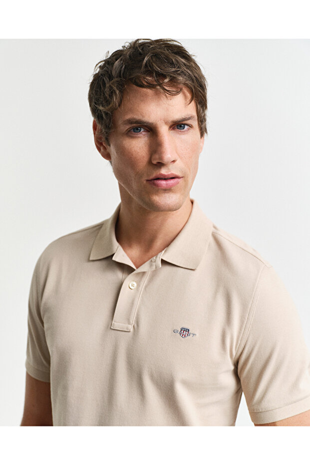 Erkek Bej Regular Fit Polo - 5