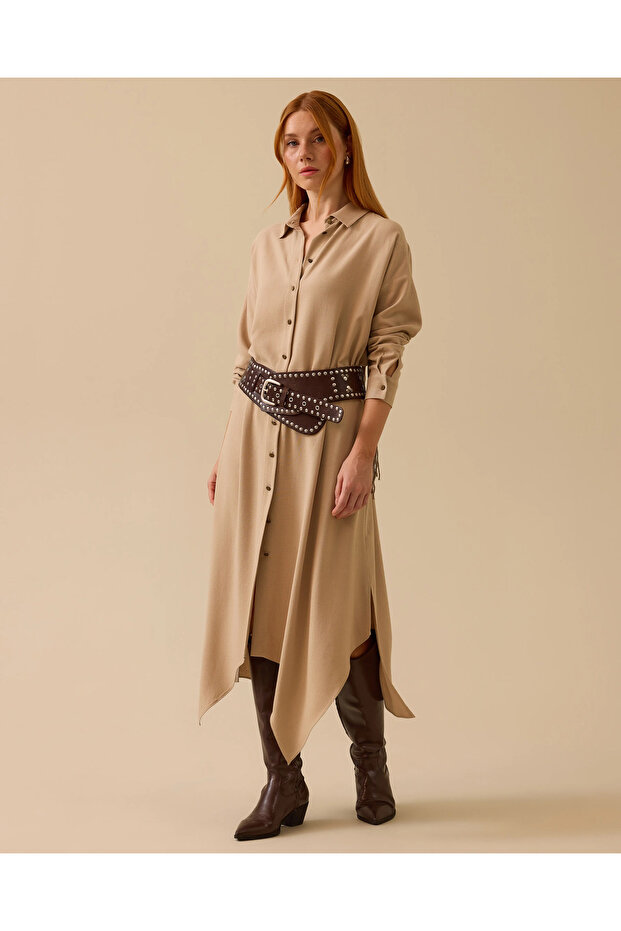 Düğmeli Uzun Kol Tunik - 2