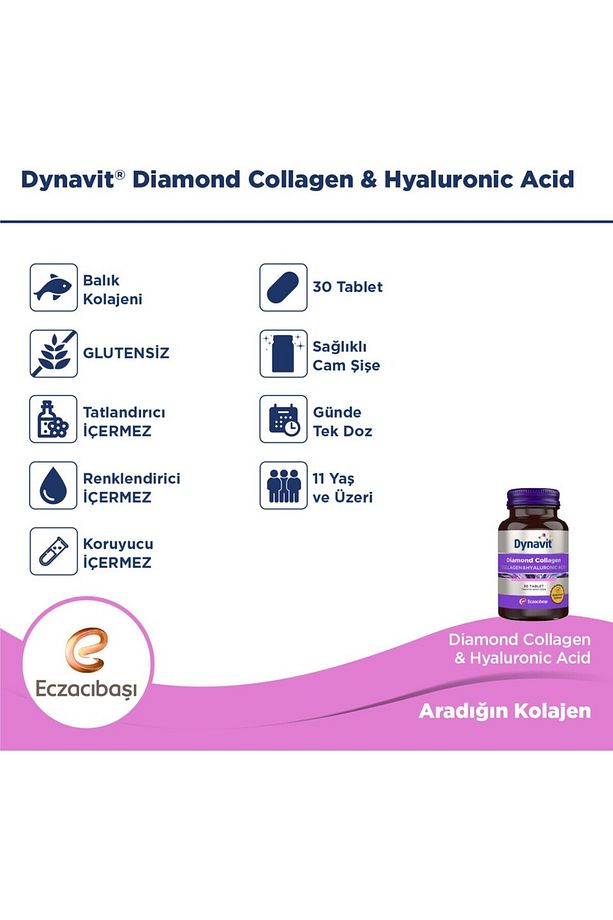 STD Dynavit Collagen & Hyaluronic Acid 30 Tablet ( TEKLİDİR ) - 4