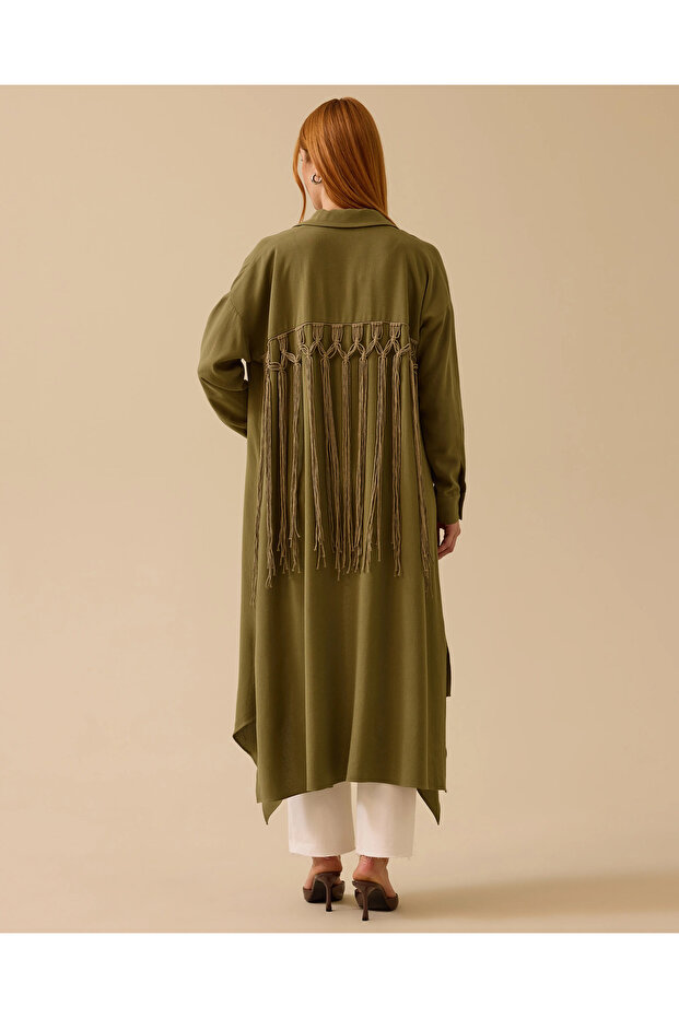 Düğmeli Uzun Kol Tunik - 5