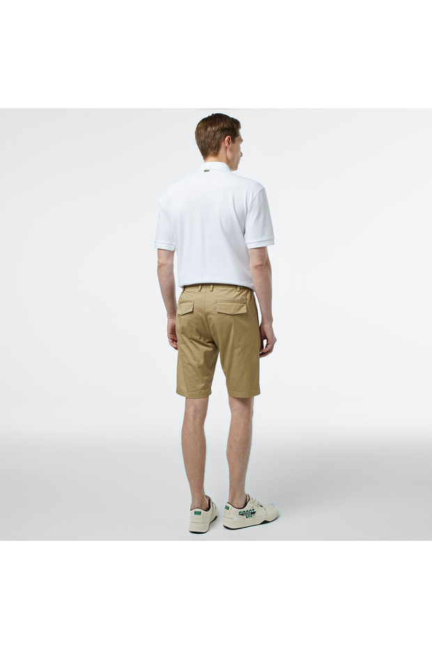 Erkek Regular Fit Bej Bermuda - 2