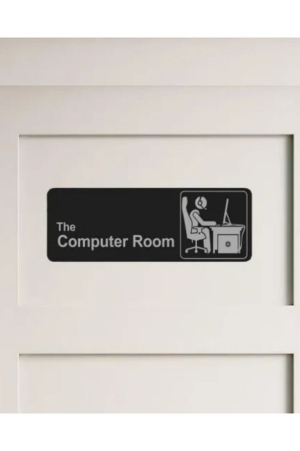 BİLGİSAYAR ODASI KAPI TABELASI - COMPUTER ROOM DEKOR - KAPI SÜSÜ - 1