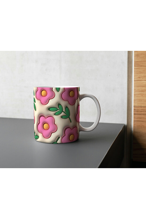 كوب بطبعة زهور - 2