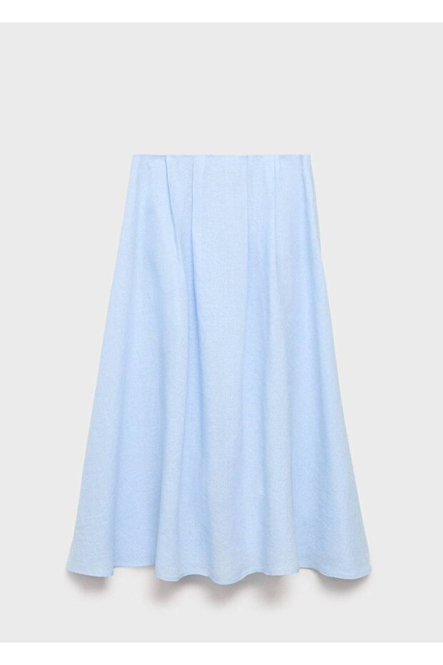 Leinenrock mit Pile-Details - 3