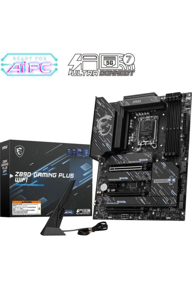 Placa de baza MSI Z890 GAMING PLUS WIFI, DDR5, ATX, LGA 1851, Intel Z890 - 6
