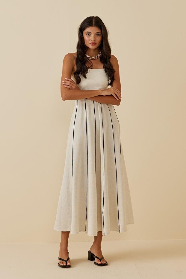 Biyeli Keten Etek Bej - 4