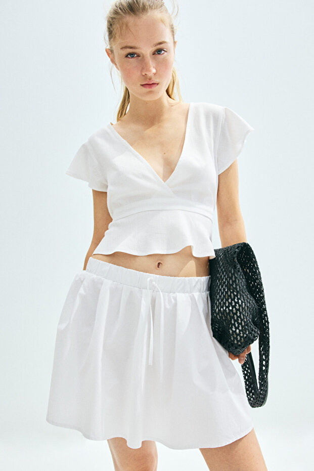 Keten Karışımlı Bluz - 2