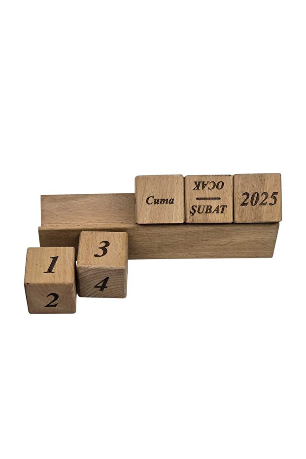 Ahşap Küp Sonsuz Takvim - 3