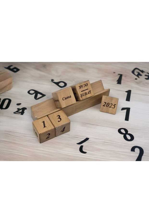 Ahşap Küp Sonsuz Takvim - 5