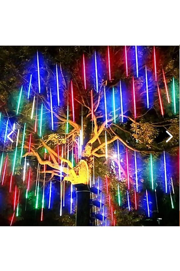 3.2M Meteor Kayan Led RGB Led 8'li İç Mekan Ve Dış Mekan Bahçe Teras Yazlık Ev Ofis Dekor Süsleme - 6