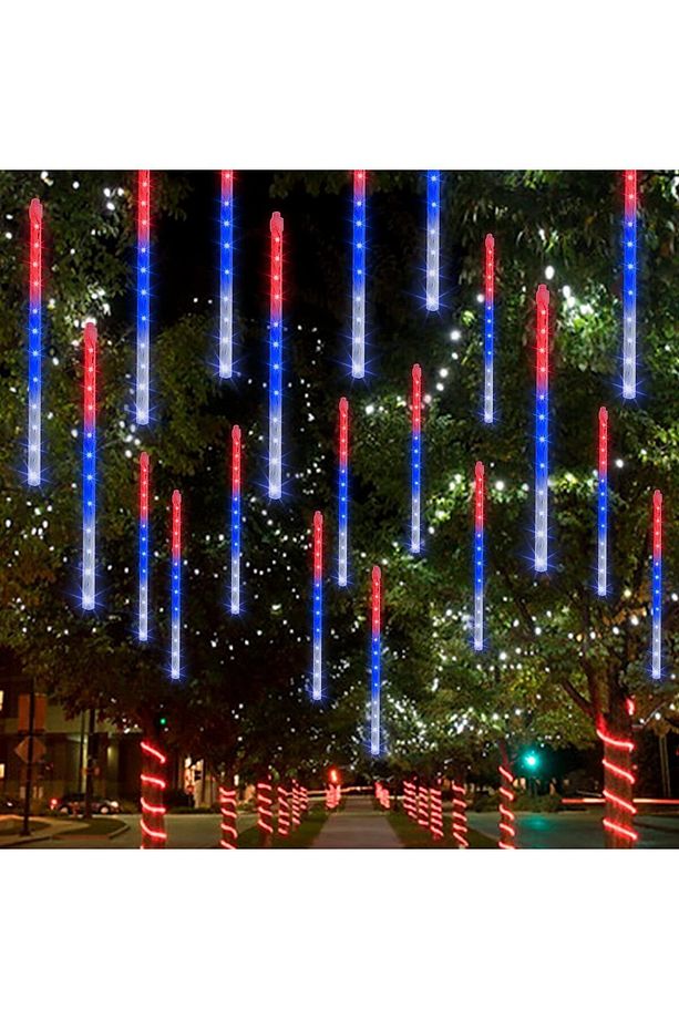 3.2M Meteor Kayan Led RGB Led 8'li İç Mekan Ve Dış Mekan Bahçe Teras Yazlık Ev Ofis Dekor Süsleme - 7