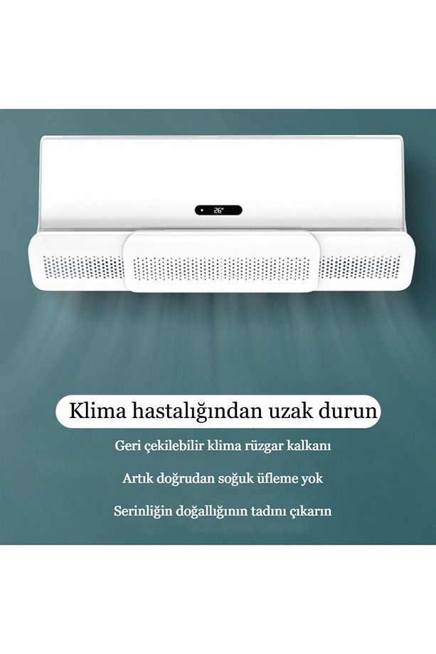 Evrensel Ayarlanabilir Klima Hava Yönlendirici Aparat Split Tipi Rüzgar Deflektörü Klima Siperliği - 3
