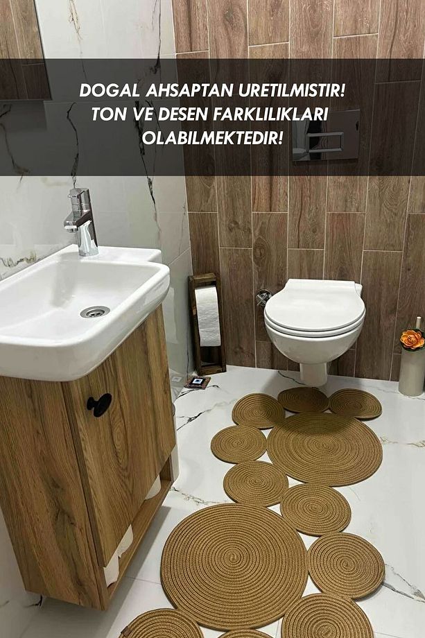 Dekoratif Ahşap Tuvalet Kağıtlığı Standı, Dekoratif Banyo Wc Ahşap Kağıtlık, Tuvalet Kağıdı Standı - 3