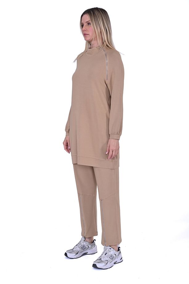 İNVEE 6956 İki İplik Eşofman Takımı - Camel - 3