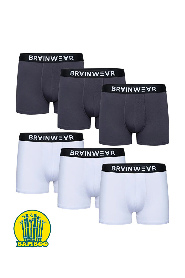 Men's 6 Pack Lycra Bamboo Boxers - Premium Luxury Boxed