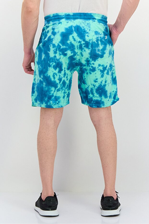Men Tie Dye Basic Shorts, Multicolor - 3