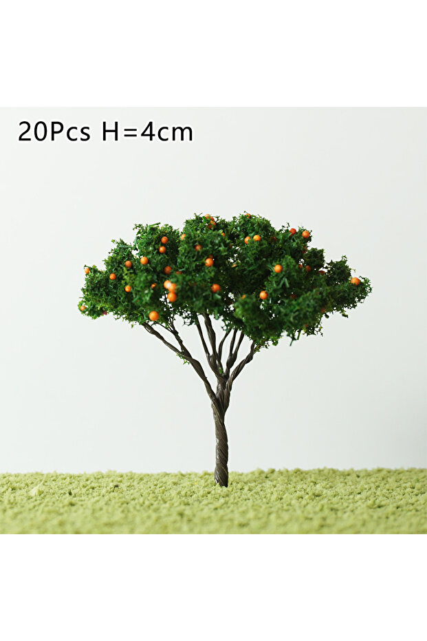 Light Grey 20Pcs Model Trees Train Railroad Micro Landscape Layout Diorama Scale Tree 7cm Decorate B