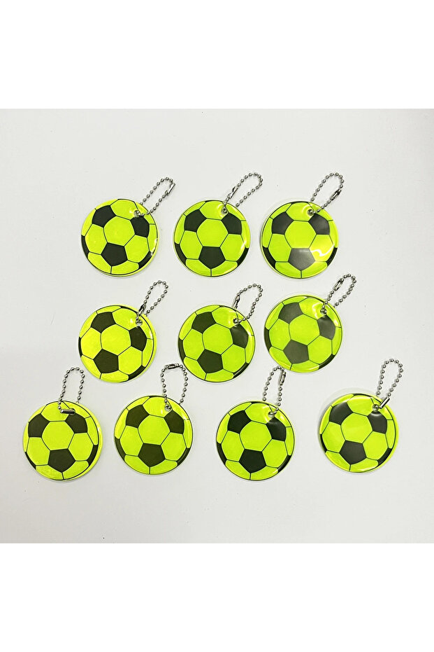 Soccer 10PCS Basketball Reflective Keychains Outdoor Night Safety Stars Lightning Backpack Pendants