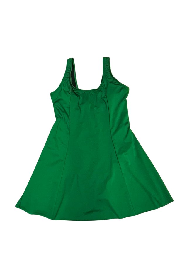 Glowzia United Slip Shorts Strap Green Women's Swimsuit