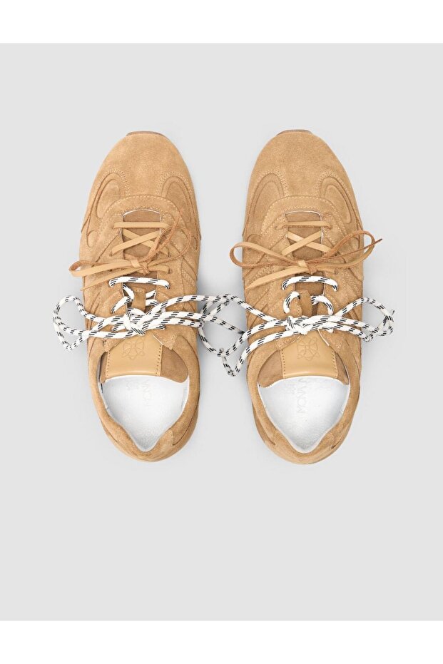 %100 Hakiki Deri Taba Kadın Sneaker - 4