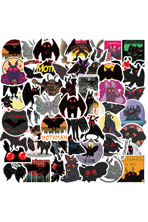 50PCS 50PCS Cute Cartoon Mothman Stickers For DIY Luggage Laptop Skateboard Motorcycle Bicycle Decal