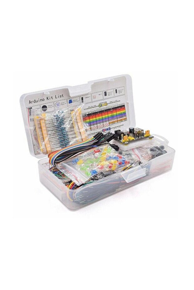 مجموعة أدوات إلكترونية لبدء مشروع Arduino R3DIY DIY مع 830 نقطة ربط ولوحة توصيل إلكترونية - 1