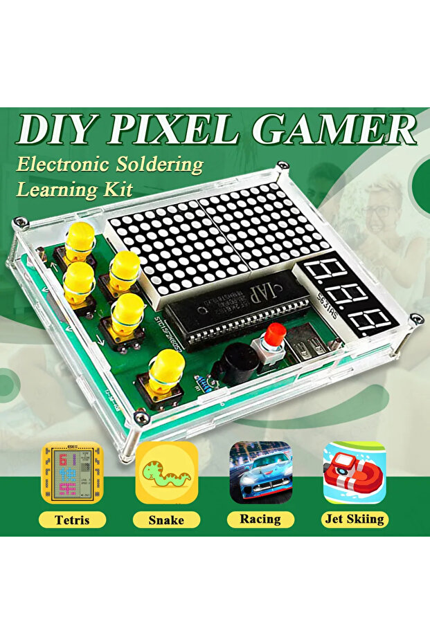 مجموعة أدوات صنع ألعاب البكسل DIY مشروع لحام إلكترونيات DIY تعلم التجميع مع... - 1