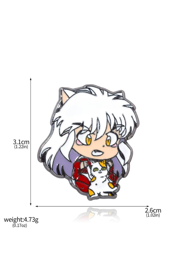 Inuyashas Anime Inuyasha Sango Broh Cartoon Cute Enamel Badge Creative Couple Lapel Pin for Game Fan