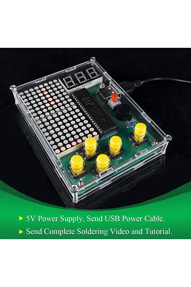 مجموعة أدوات صنع ألعاب البكسل DIY مشروع لحام إلكترونيات DIY تعلم التجميع مع... - 5