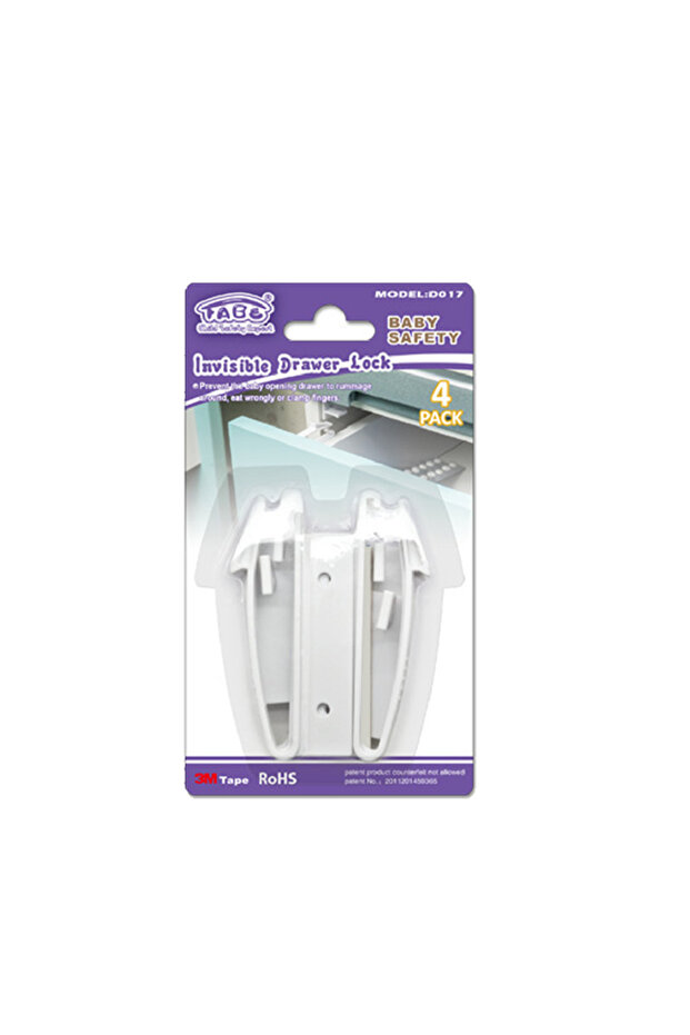 PJ3270A 4Pcs Invisible Drawer Latch Lock Baby Safey Cabinet Locks Baby Security Children Protection