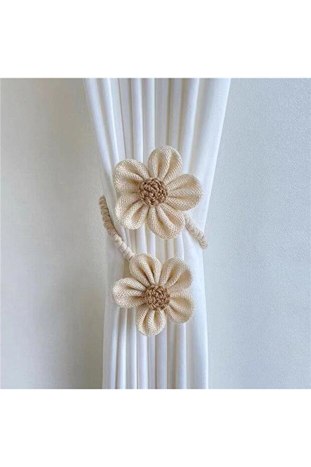 1pcs white Flower Curtain Tie Rope Backs Holdbacks Buckle Clips Accessory Rods Accessoires Hook Hold