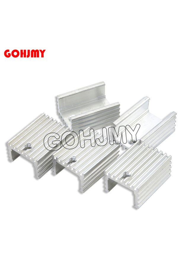 10PCS TO-220 Transistor 15*10*20mm U Type Aluminum Heatsink Radiator DIYGBA For Transistors TO220