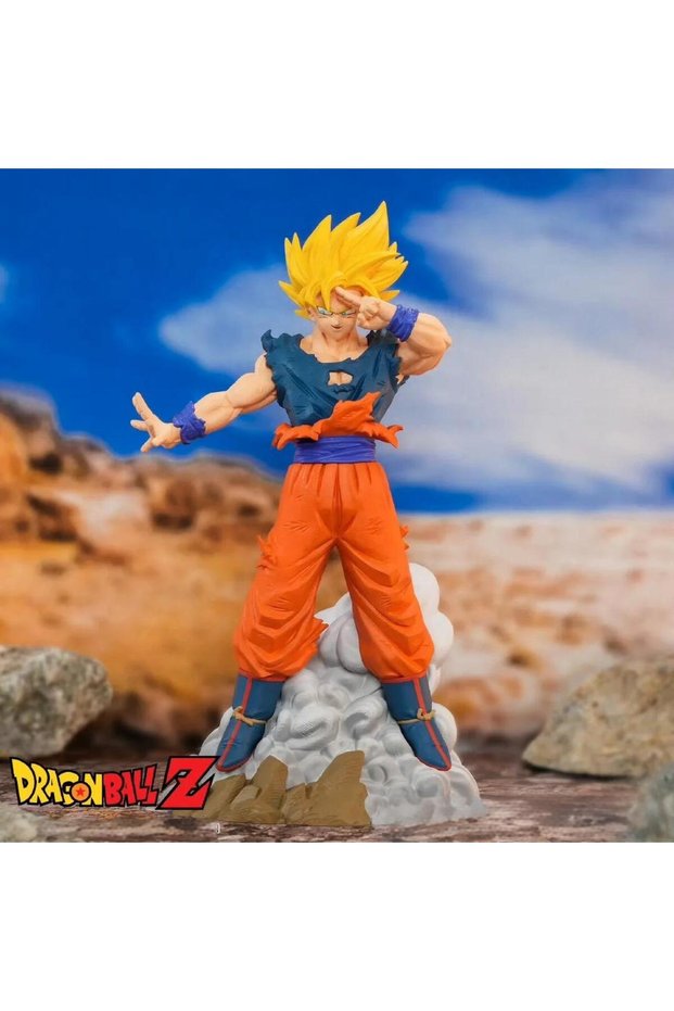 Bandai Goku 15cm/9.5in Anime Dragon Ball Z Figure Super Saiyan Goku Yuanqi Bullet Action Figures Pv