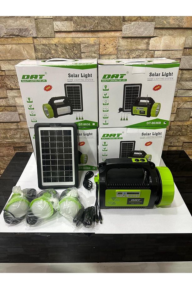 Güneş Enerjili Solar Şarjlı Çadır Kamp Aydınlatma Fener Seti çok foksiyonlu - 8