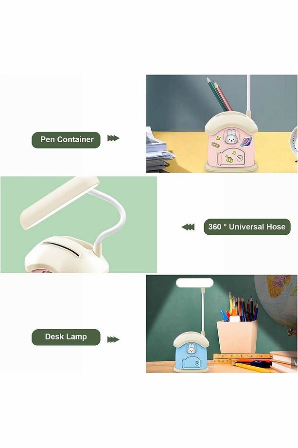 Sevimli Ledli Kumbara | Stickerlı Gece Lambası Led Lamba Baş Ucu Hediyelik - Usb Type-c Şarj - 6
