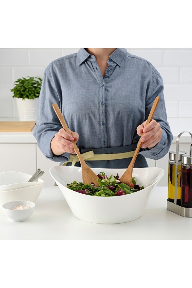 GRÖNSAKER 2-piece salad servers set, bamboo - 3