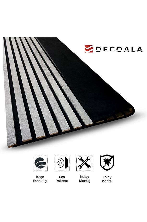 Mdf Ahşap Akustik Duvar Paneli 60 X 275 Cm (ANTRASİT) - 3