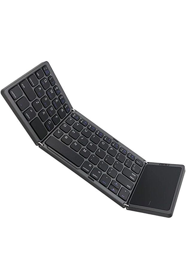 Foldable Bluetooth Keyboard with Touchpad, Rechargeable, Slim for Android, iOS, Windows - 2