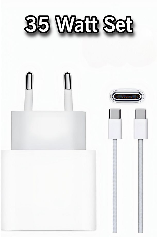 İphone Uyumlu 15/16 Pro/max 35 Watt Yeni Nesil Usb-c To Usb-c Girişli Hızlı Adaptör Kablo - 1