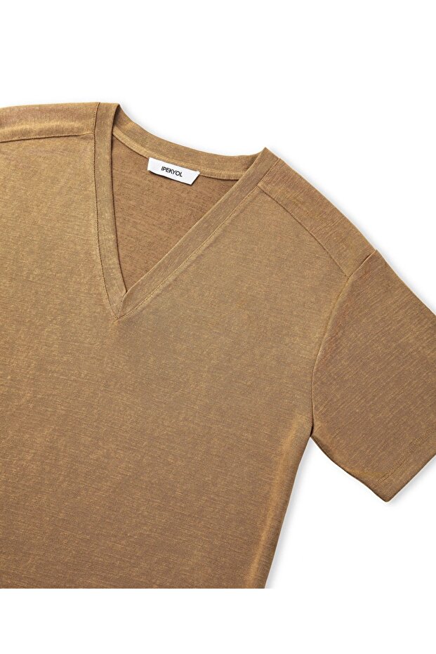 V yaka basic tişört - 4